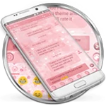 sms messages glitter heart android application logo